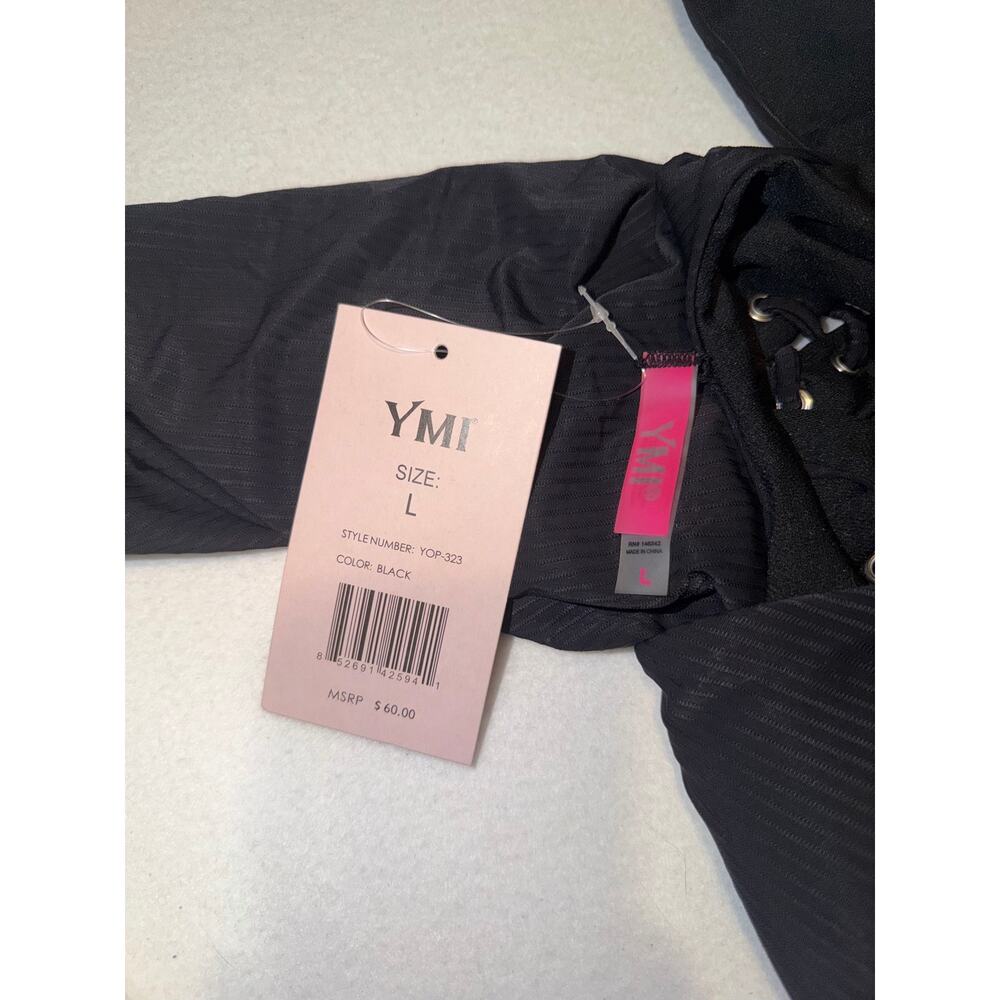 YMI women’s new chasing waterfall ribbed lace up swimsuit - Picture 6 of 9